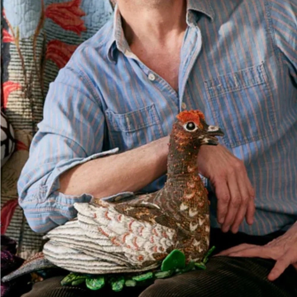 Festive Beaded Bird Holiday Decor - Picture 2 of 2